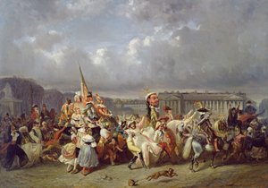 Carnaval op de Place de la Concorde, Parijs, ca. 1845